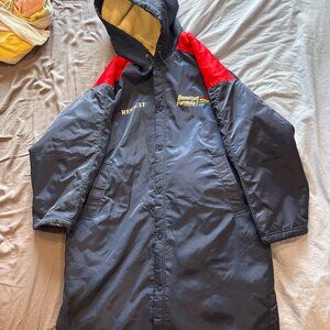 VINTAGE Benetton F1 Renault  sherpa lined raincoat with hoodie, Size M